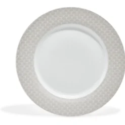 Gifi Vaisselle Et Accessoires De Table^Assiette plate blanche bordure brillante