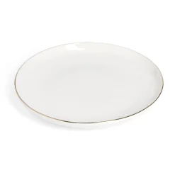 Gifi Vaisselle Et Accessoires De Table^Assiette plate blanche bordure dorée Ø27cm