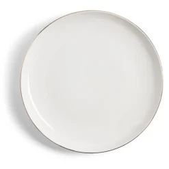 Gifi Vaisselle Et Accessoires De Table^Assiette plate blanche bordure dorée Ø27cm