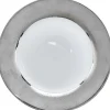 Gifi Vaisselle Et Accessoires De Table^Assiette plate blanche contour argenté