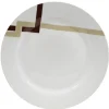 Gifi Vaisselle Et Accessoires De Table^Assiette plate blanche décor lignes
