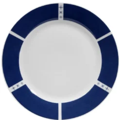 Gifi Vaisselle Et Accessoires De Table^Assiette plate blanche décor aile bleu