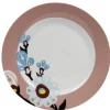 Gifi Vaisselle Et Accessoires De Table^Assiette plate blanche et rose décor fleurs
