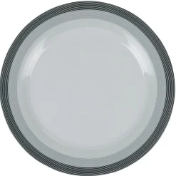 Gifi Vaisselle Et Accessoires De Table^Assiette plate blanche et grise Sérénité Rayures