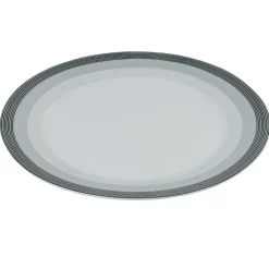 Gifi Vaisselle Et Accessoires De Table^Assiette plate blanche et grise Sérénité Rayures
