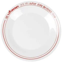 Gifi Vaisselle Et Accessoires De Table^Assiette plate blanche et rouge