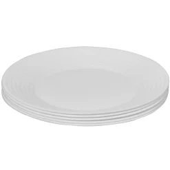 Gifi Vaisselle Et Accessoires De Table^Assiette plate blanche Harena bord ligne en relief x6