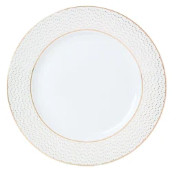 Gifi Vaisselle Et Accessoires De Table^Assiette plate blanche motifs dorés