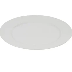 Gifi Vaisselle Et Accessoires De Table^Assiette plate blanche ronde aile damassée
