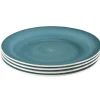 Gifi Vaisselle Et Accessoires De Table^Assiette plate bleu effet spirale x4