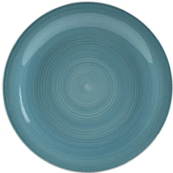 Gifi Vaisselle Et Accessoires De Table^Assiette plate bleu effet spirale x4