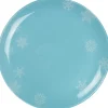 Gifi Vaisselle Et Accessoires De Table^Assiette plate bleue design flocon