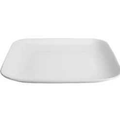 Gifi Vaisselle Et Accessoires De Table^Assiette plate carré en grès blanche