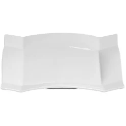Gifi Vaisselle Et Accessoires De Table^Assiette plate carrée blanche en porcelaine