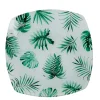 Gifi Vaisselle Et Accessoires De Table^Assiette plate carrée blanche motif feuille tropicale vert