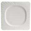 Gifi Vaisselle Et Accessoires De Table^Assiette plate carrée blanche avec intérieur rond Feston