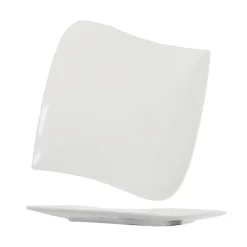 Gifi Vaisselle Et Accessoires De Table^Assiette plate carrée blanche