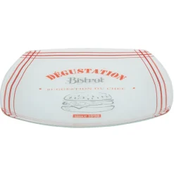 Gifi Vaisselle Et Accessoires De Table^Assiette plate carrée bords arrondis design bistrot