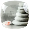Gifi Vaisselle Et Accessoires De Table^Assiette plate carrée design galets gris zen