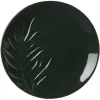 Gifi Vaisselle Et Accessoires De Table^Assiette plate céramique beige ou vert motif feuille ø26,5 cm