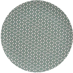 Gifi Vaisselle Et Accessoires De Table^Assiette plate décor géométrique vert d'eau
