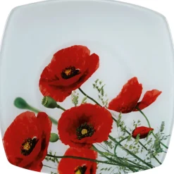 Gifi Vaisselle Et Accessoires De Table^Assiette plate design coquelicot