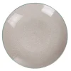 Gifi Vaisselle Et Accessoires De Table^Assiette plate design goutte beige liseré bleu clair