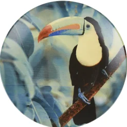Gifi Vaisselle Et Accessoires De Table^Assiette plate en faïence imprimé exotique toucan