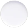 Gifi Vaisselle Et Accessoires De Table^Assiette plate en faïence blanc avec liseré crème
