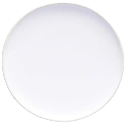 Gifi Vaisselle Et Accessoires De Table^Assiette plate en faïence blanc avec liseré crème