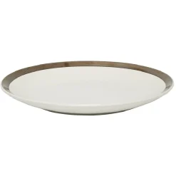 Gifi Vaisselle Et Accessoires De Table^Assiette plate en faïence avec liseré doré