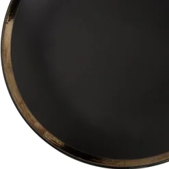 Gifi Vaisselle Et Accessoires De Table^Assiette plate en faïence avec liseré doré