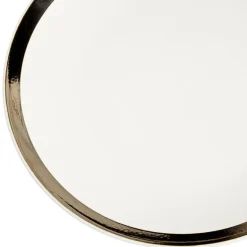 Gifi Vaisselle Et Accessoires De Table^Assiette plate en faïence avec liseré doré