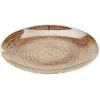 Gifi Vaisselle Et Accessoires De Table^Assiette plate en faïence imitation bois Ø25 cm