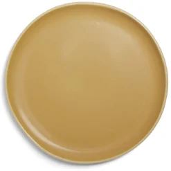 Gifi Vaisselle Et Accessoires De Table^Assiette plate en faïence jaune Ø27xH1,7cm