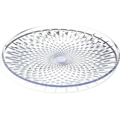Gifi Vaisselle Et Accessoires De Table^Assiette plate en plastique transparent effet martelé