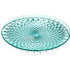 Gifi Vaisselle Et Accessoires De Table^Assiette plate en plastique bleu effet martelé