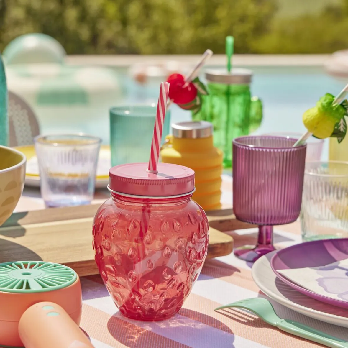 Gifi Vaisselle Et Accessoires De Table^Assiette plate en plastique Ø23,5cm - 3 coloris