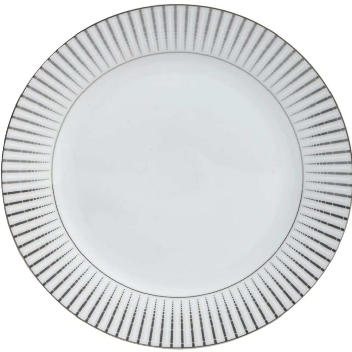 Gifi Vaisselle Et Accessoires De Table^Assiette plate en porcelaine motif argenté