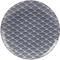 Gifi Vaisselle Et Accessoires De Table^Assiette plate en porcelaine décor vague japonaise
