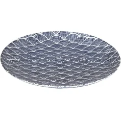 Gifi Vaisselle Et Accessoires De Table^Assiette plate en porcelaine décor vague japonaise