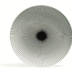 Gifi Vaisselle Et Accessoires De Table^Assiette plate en porcelaine décor rayures soleil