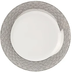 Gifi Vaisselle Et Accessoires De Table^Assiette plate en porcelaine motif argenté