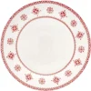 Gifi Vaisselle Et Accessoires De Table^Assiette plate en porcelaine blanche motif Noël flocons rouges