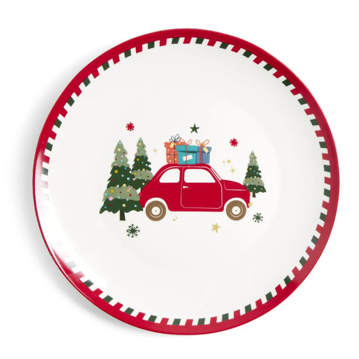 Gifi Vaisselle Et Accessoires De Table^Assiette plate en porcelaine motif Noël Ø27cm