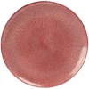 Gifi Vaisselle Et Accessoires De Table^Assiette plate en verre strié rouge