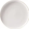 Gifi Vaisselle Et Accessoires De Table^Assiette plate faïence gris avec liseré crème