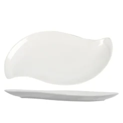 Gifi Vaisselle Et Accessoires De Table^Assiette plate forme feuille blanche