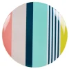 Gifi Vaisselle Et Accessoires De Table^Assiette plate forme ronde motif bayadere multicolore