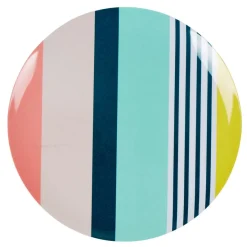 Gifi Vaisselle Et Accessoires De Table^Assiette plate forme ronde motif bayadere multicolore